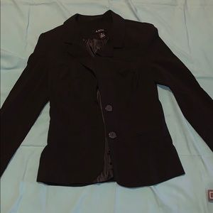 A. Byer black suit jacket, size Small